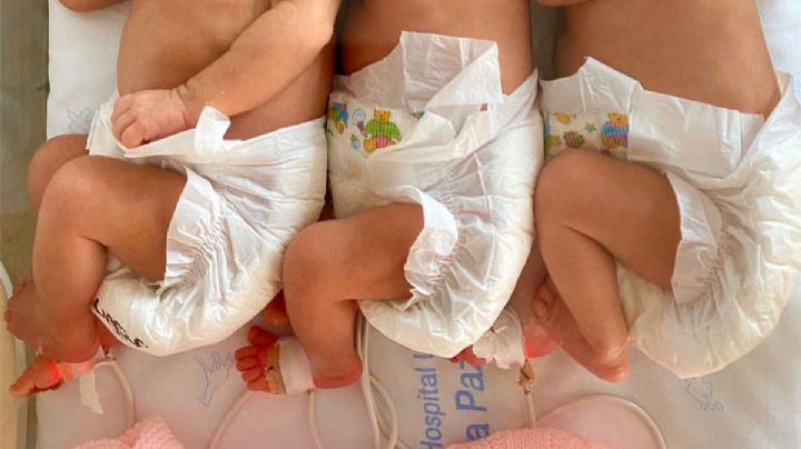 Nacieron trigemelas, un caso que se da en 100 millones de nacimientos