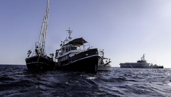 Barcos israelíes rodearon a la flotilla humanitaria Sumud Global