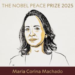 La venezolana Corina Machado fue galardonada con el Premio Nobel de la Paz