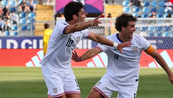 Benja Cremaschi anotó dos en la goleada de Estados Unidos a Italia