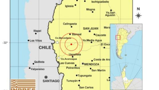 Tembló en San Juan y se sintió en Mendoza