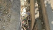 Foto ilustrativa de la nota titulada: La acequia que está al lado de un hospital y está tapada de basura