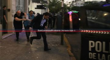Marcelo Moretti volvió a la sede de San Lorenzo y debió huir en un patrullero