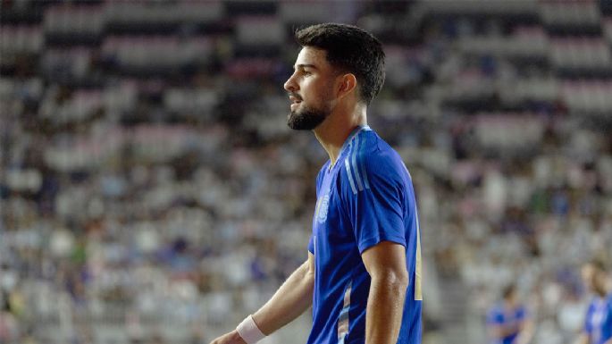 El Flaco López hizo un gol 24 horas después de debutar con Argentina