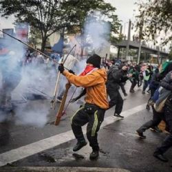 Cuatro heridos con flechas cerca de la embajada de Estados Unidos en Bogotá