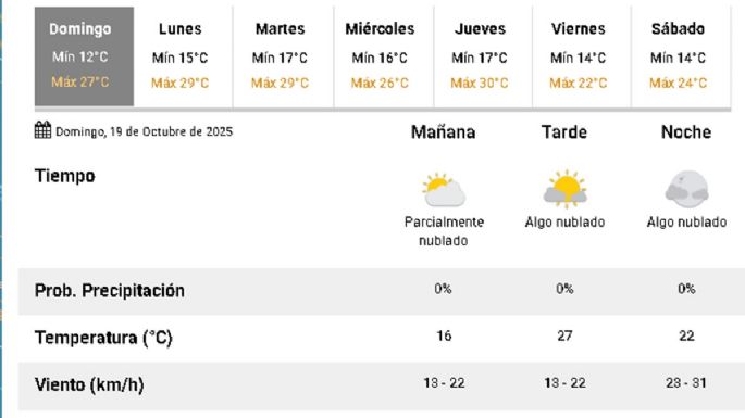 Así estará el tiempo en Mendoza este domingo Día de la Madre