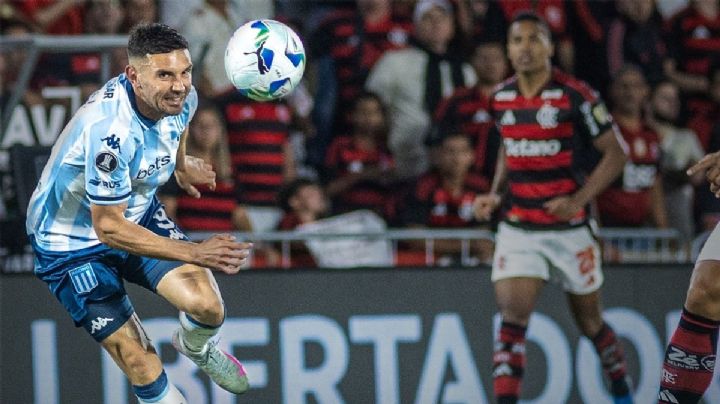 Racing perdió sobre el final la ida ante Flamengo en el Maracaná