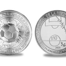 El BCRA lanzó una moneda para conmemorar la Copa Mundial de Fútbol 2026 y el Gol del Siglo