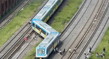 Descarriló una formación del Tren Sarmiento y hay 20 pasajeros heridos