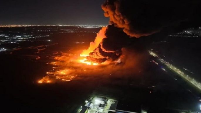 Videos: explosiones e incendio en un parque industrial de Ezeiza