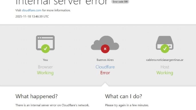 Caída global de Cloudflare: Canva, X y miles de webs no funcionan