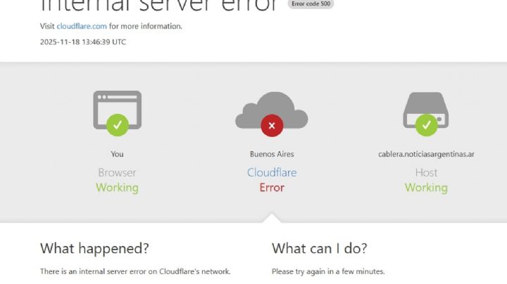 Caída global de Cloudflare: Canva, X y miles de webs no funcionan