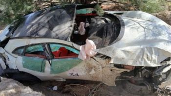 Ferraris siguen haciendo estragos en las rutas argentinas: una quedó destrozada