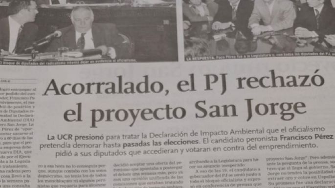 Petri 2011: "La vitivinicultura ha sido respetada, se echó por tierra a San Jorge"