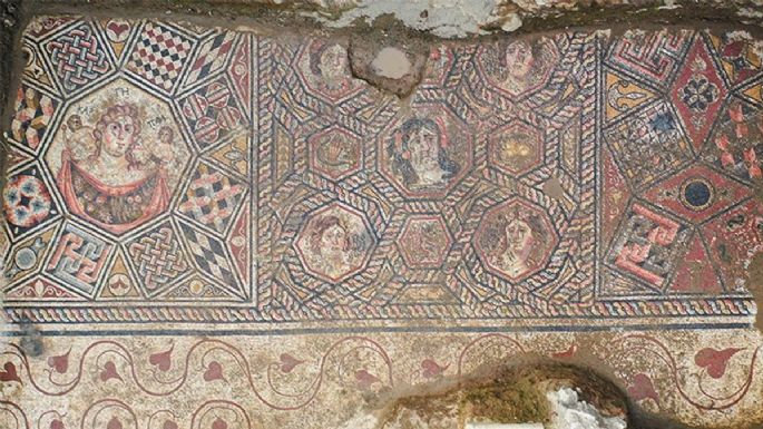 Descubrieron un mosaico de suelo de la época romana