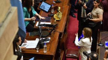 Bullrich juró como senadora y tuvo su primer cruce con Villarruel