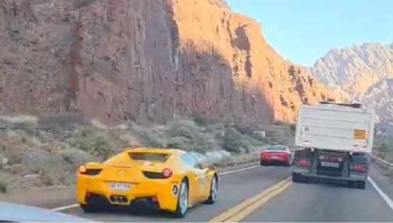 Video: Ferraris chilenas sembraron pánico en la ruta 7 y la convirtieron en una pista de carrera