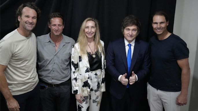 Milei y su encuentro con el "Rey David" Nalbandian y Rafa Nadal