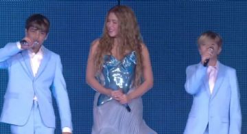 Puro talento: Shakira cantó junto a sus hijos en Vélez 