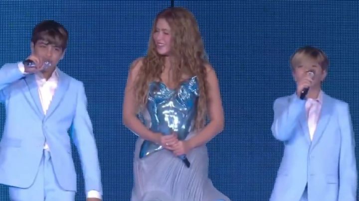 Puro talento: Shakira cantó junto a sus hijos en Vélez 