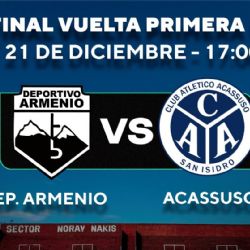 Deportivo Armenio y Acassuso se enfrentan por el último ascenso a la B