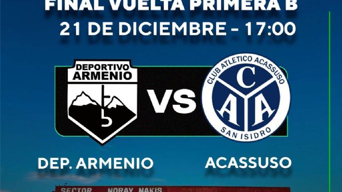 Deportivo Armenio y Acassuso se enfrentan por el último ascenso a la B