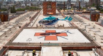 El Hospital Garrahan reactivó su helipuerto propio tras cuatro años de inhabilitación