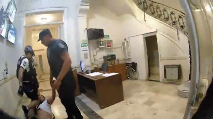 Asi golpeó la policía a un ambientalista en la Legislatura