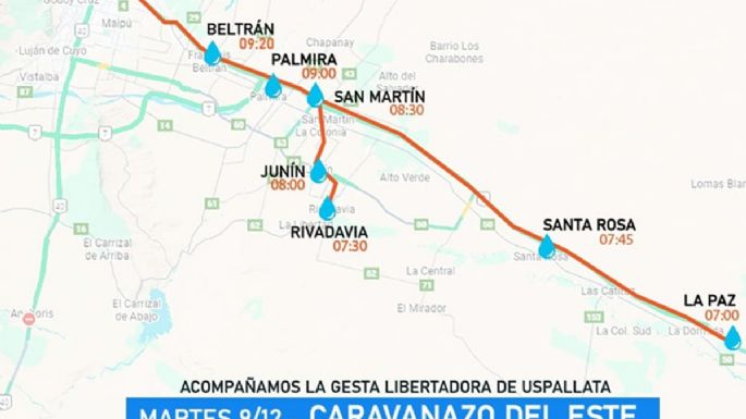 El martes también llegará gente del Este y Lavalle en caravana para apoyar el rechazo a San Jorge