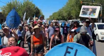 Está tarde llegan a Ciudad marchas de Valle de Uco y Uspallata, optimismo por la cantidad de gente