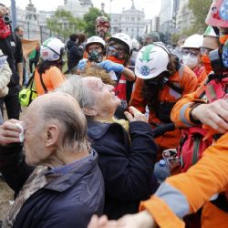 Tensión y corridas en la manifestación de jubilados