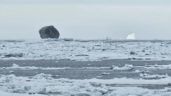 Foto ilustrativa de la nota titulada: Un pescador encontró un extraño iceberg negro y quedó desconcertado 