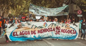 Marcha contra la minera San Jorge en el Km 0