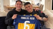 Foto ilustrativa de la nota titulada: Marcos Rojo, de los botines a los guantes