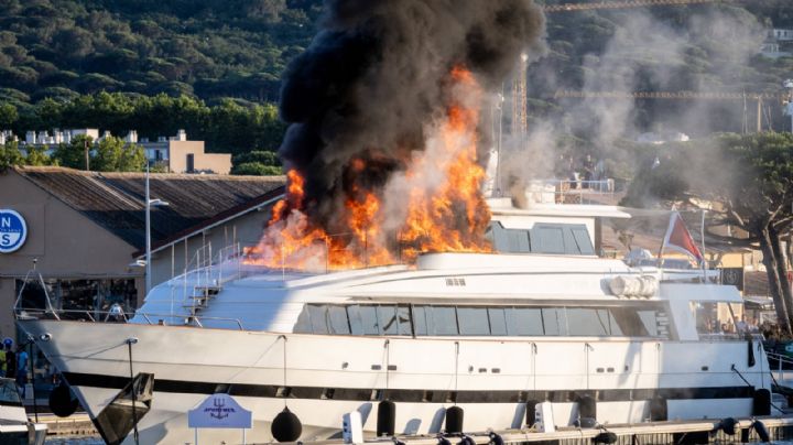 Se incendió un yate de lujo de José Luis Manzano