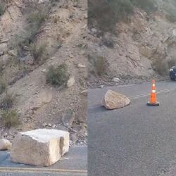 Piden circular con precaución en Cacheuta por derrumbes en la calzada 