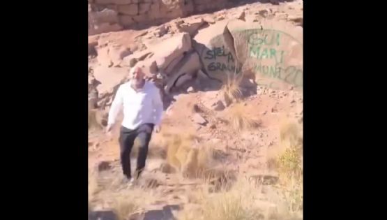 Las sanciones que arriesga la pareja que realizó pintadas en Potrerillos