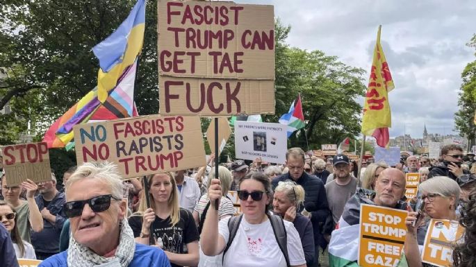 Importantes manifestaciones en Escocia contra la visita de Trump
