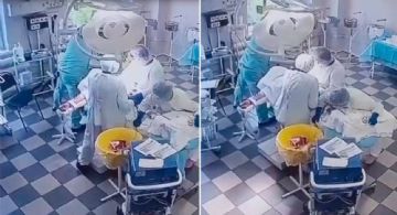 El impactante video de médicos rusos operando durante el terremoto