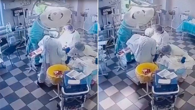 El impactante video de médicos rusos operando durante el terremoto
