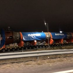 Arrancó el mega operativo para trasladar el reactor de IMPSA