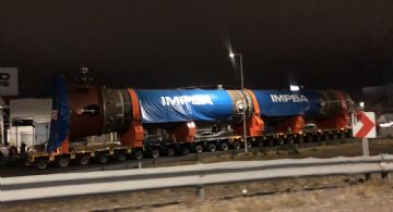 Arrancó el mega operativo para trasladar el reactor de IMPSA