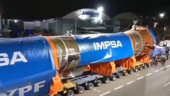 Demoran el traslado del reactor "más grande del país" por falta de autorización de Vialidad Nacional