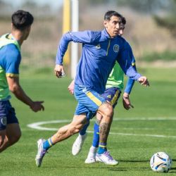 Di María se prepara para su primer clásico rosarino