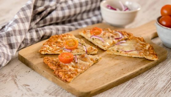 Receta de pizza con base de pollo keto