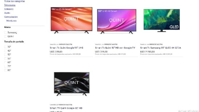 Celulares y televisores por courrier desde Tierra del Fuego sin IVA, precios y productos