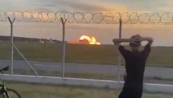 Caza F-16 polaco se estrelló durante un ensayo de espectáculo aéreo