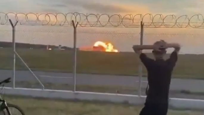 Caza F-16 polaco se estrelló durante un ensayo de espectáculo aéreo