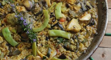 Espectacular paella de verduras