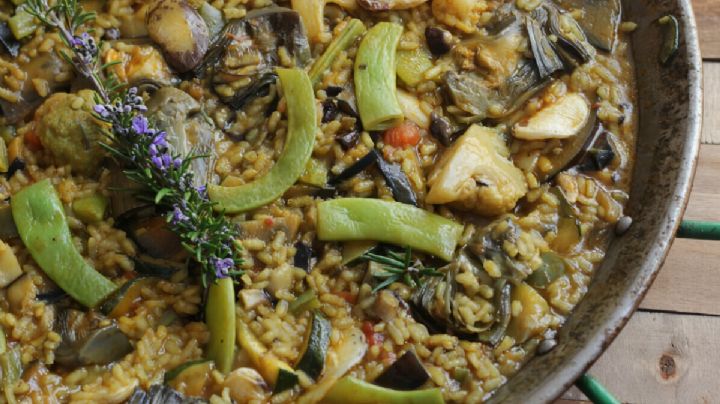 Espectacular paella de verduras